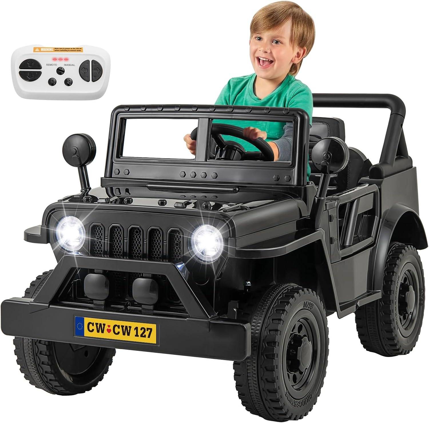 12v Voiture Électrique Enfant Avec Télécommande Et Lumières LED, Charge
