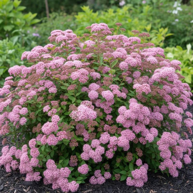 Spirée du Japon Manon, Spiraea à fleurs Rose - feuillage Caduc - Godet - 5/20 cm-  hauteur à maturité De 0,50 m à 1,00 m - Image 4