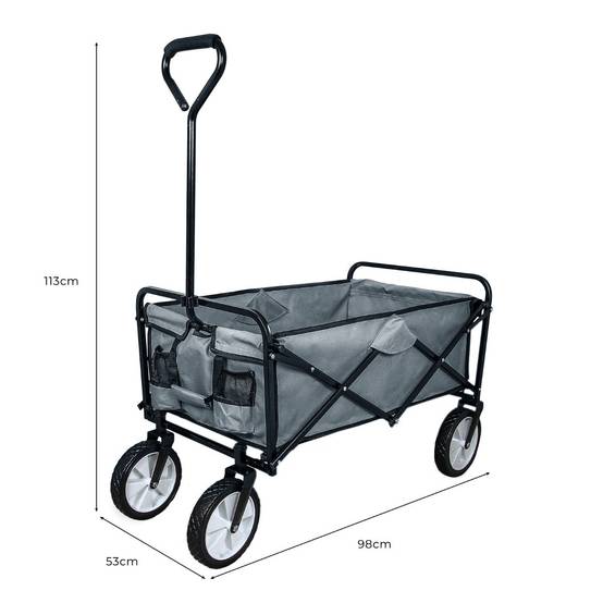 Monstershop - Chariot Pliable de Jardin – Gris - Image 5