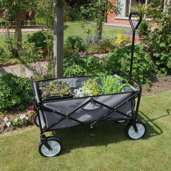 Monstershop - Chariot Pliable de Jardin – Gris - Image 4