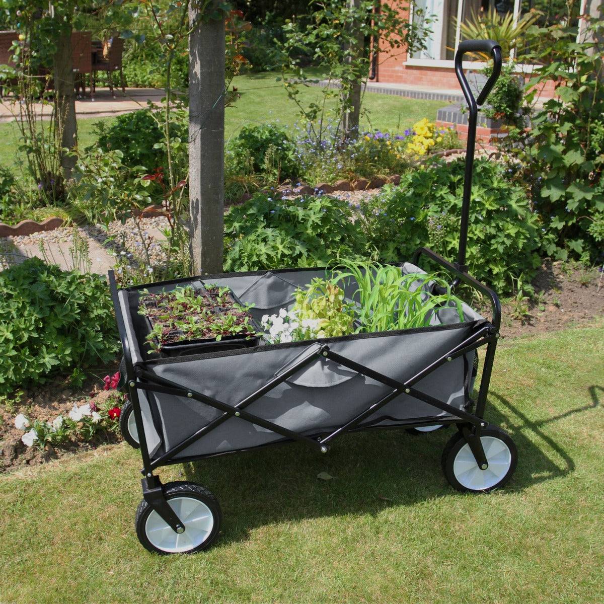 Monstershop - Chariot Pliable de Jardin – Gris - Image 4