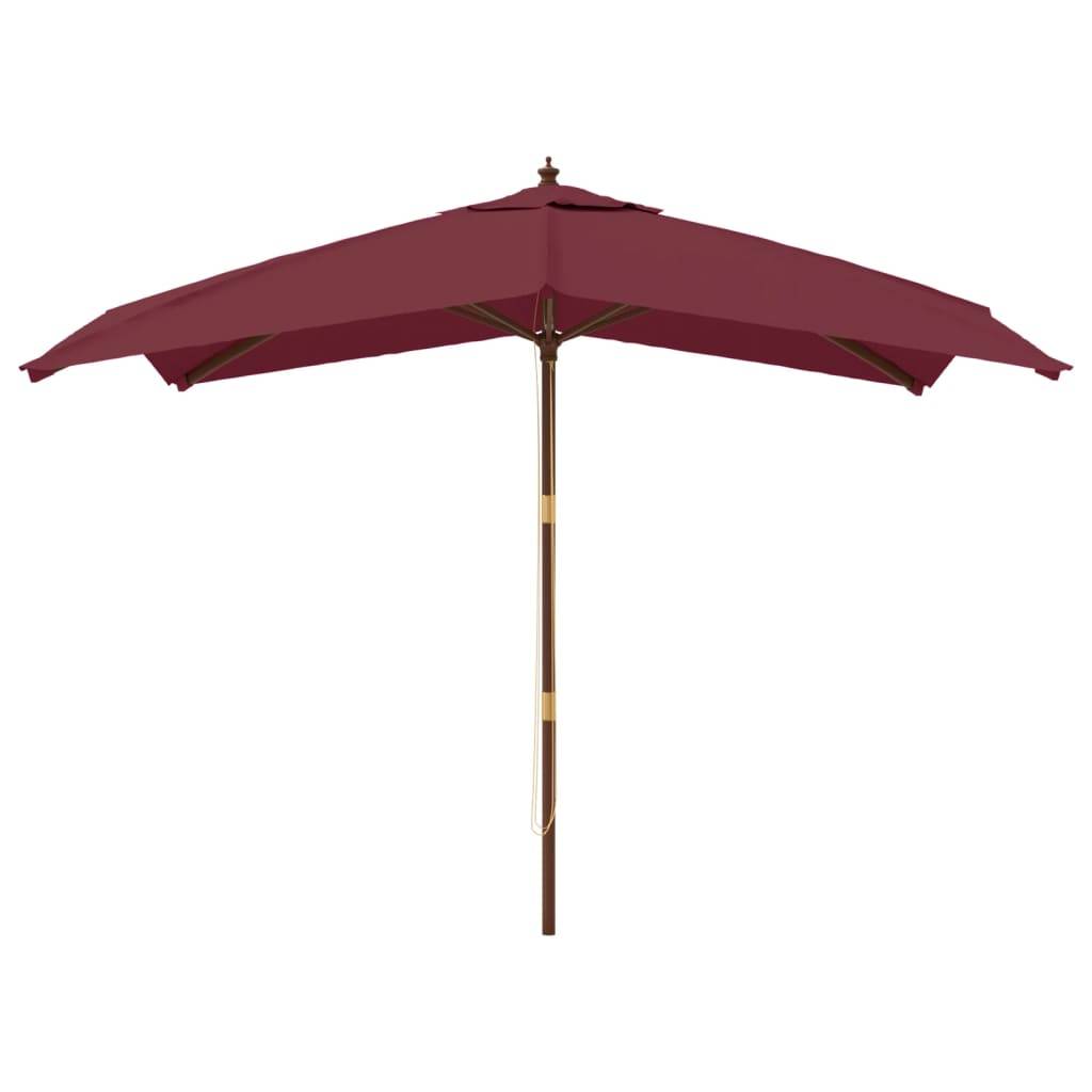 PANGIVO - Parasol de jardin bois rouge bordeaux 300 x 300 x 273 cm - PANGIVO - Image 3