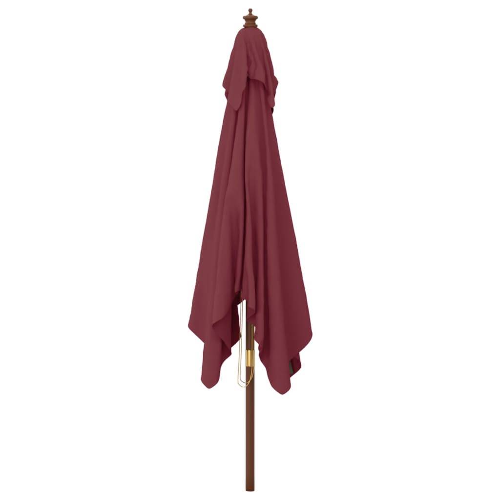 PANGIVO - Parasol de jardin bois rouge bordeaux 300 x 300 x 273 cm - PANGIVO - Image 4