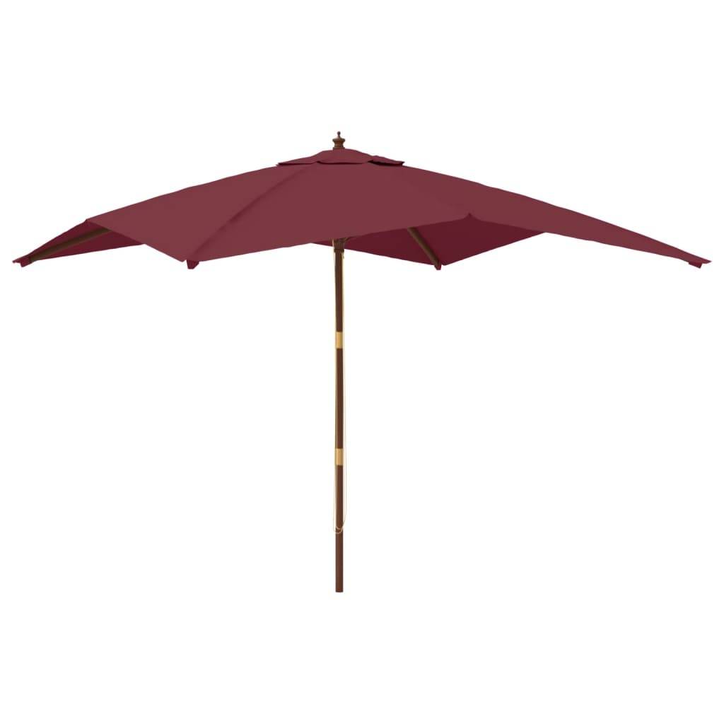 PANGIVO - Parasol de jardin bois rouge bordeaux 300 x 300 x 273 cm - PANGIVO - Image 2