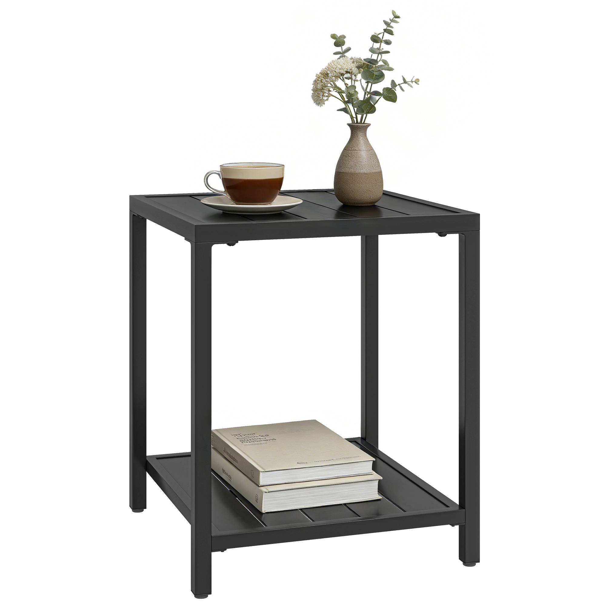 PANGIVO - Table basse de jardin acier noir 45 x 45 x 54 cm - PANGIVO - Image 1