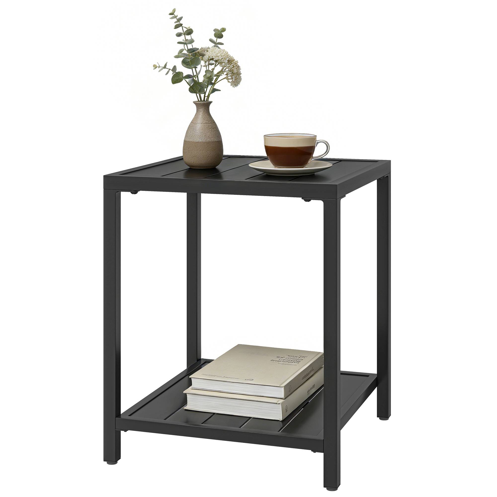 PANGIVO - Table basse de jardin acier noir 45 x 45 x 54 cm - PANGIVO - Image 2