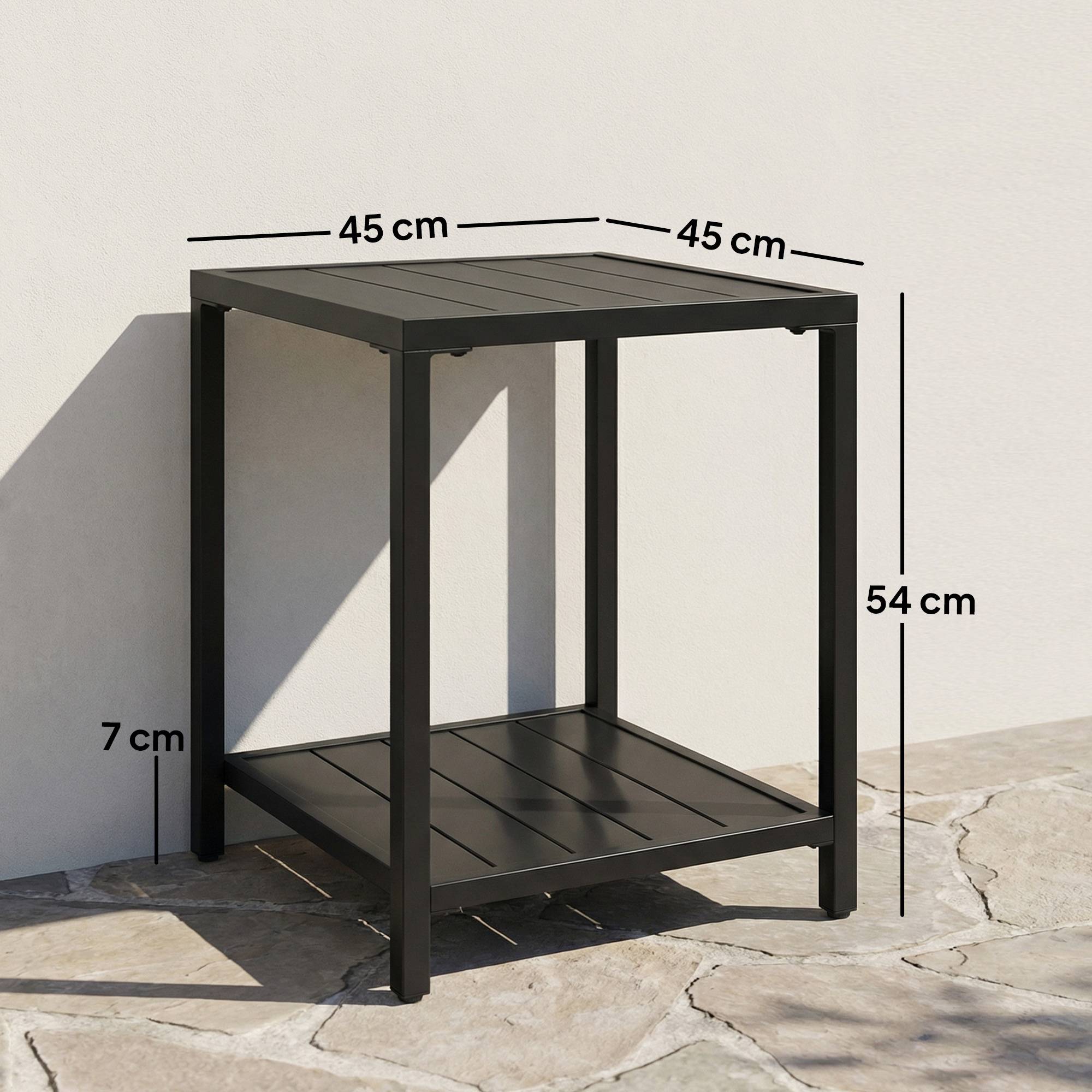 PANGIVO - Table basse de jardin acier noir 45 x 45 x 54 cm - PANGIVO - Image 5
