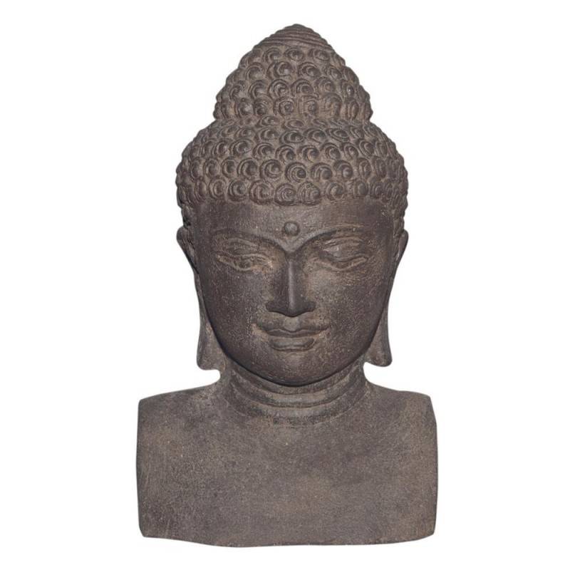 Jardinex - Tête de bouddha buste 31 cm - Gris anthracite 30 cm - Jardinex