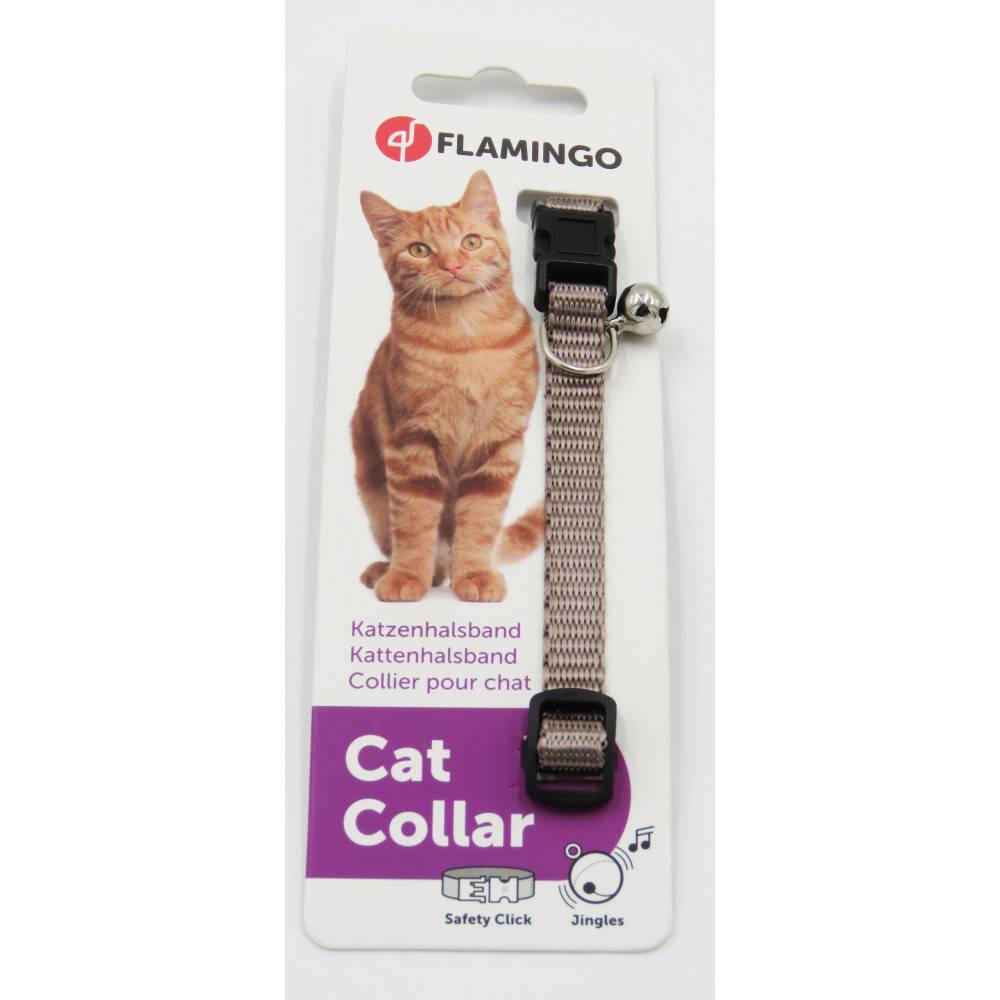 Collier réglable de 19 à 30 cm. Taupe avec clochette. pour chat. - Image 3