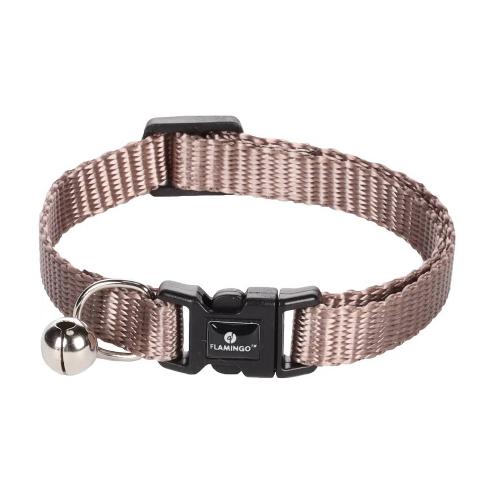 Collier réglable de 19 à 30 cm. Taupe avec clochette. pour chat. - Image 1