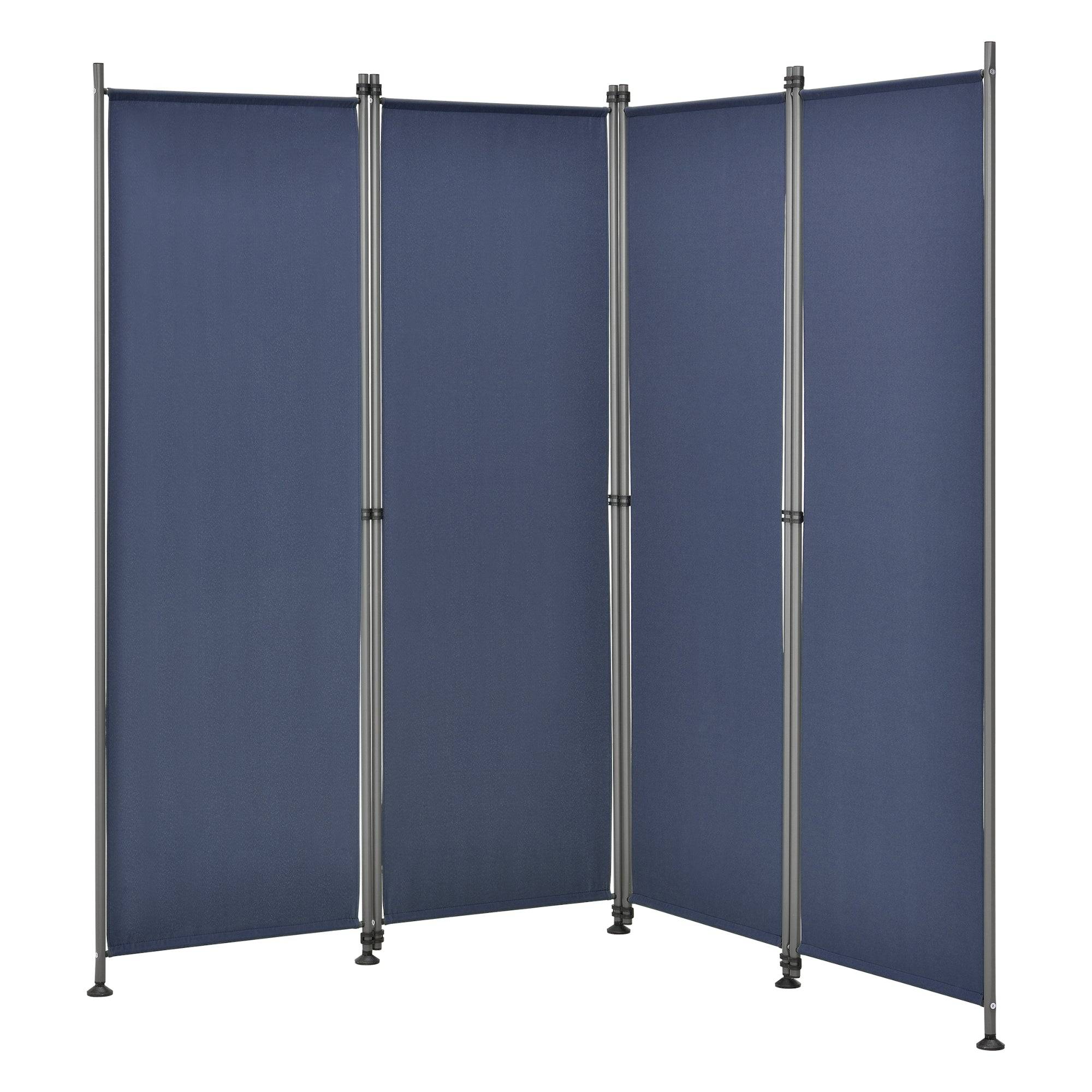 Helloshop26 - Brise-vue à 4 panneaux polyester 215 x 170 cm bleu foncé - Imagen 2