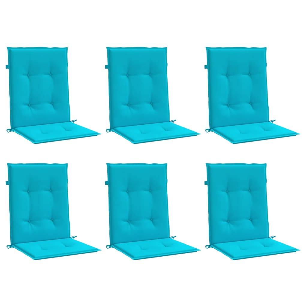 Coussins de chaise à dossier bas polyester turquoise 100 x 50 x 4 cm, poids:2.9kg - PANGIVO - Image 3