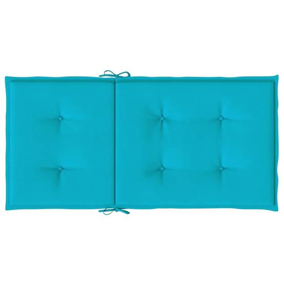 Coussins de chaise à dossier bas polyester turquoise 100 x 50 x 4 cm, poids:2.9kg - PANGIVO - Image 7