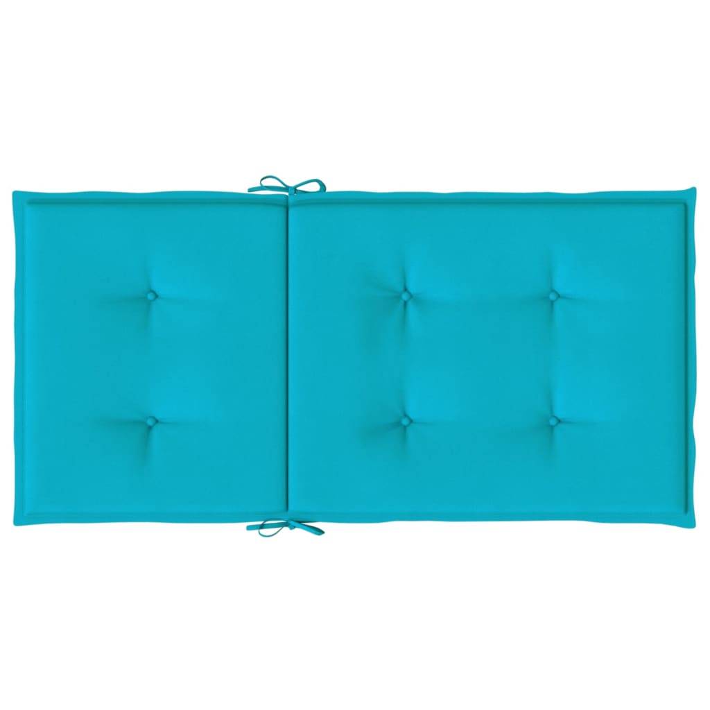Coussins de chaise à dossier bas polyester turquoise 100 x 50 x 4 cm, poids:2.9kg - PANGIVO - Image 7