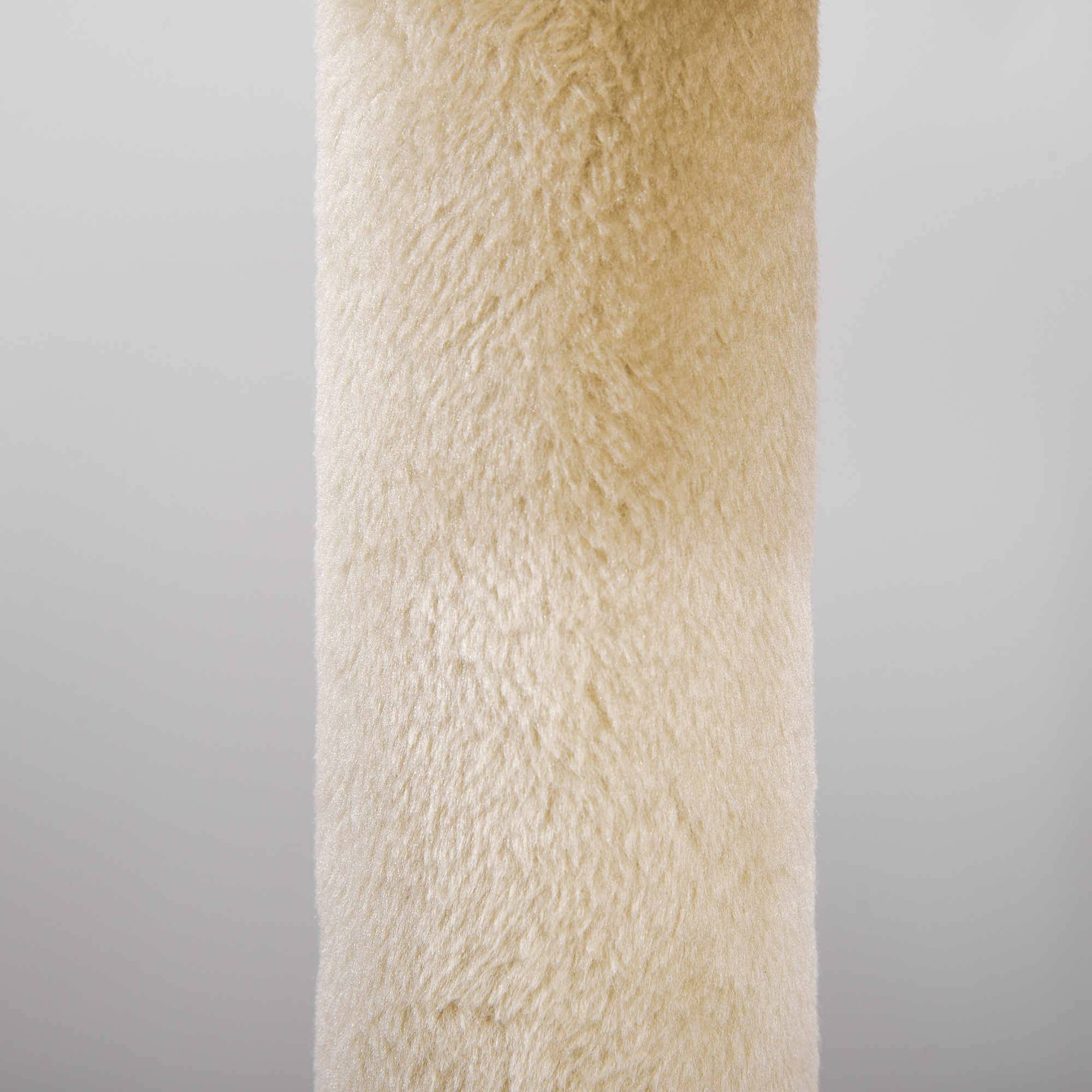Arbre à chat pour chats adultes avec couchage spacieux et plateforme, 104 cm, blanc crème - Image 9