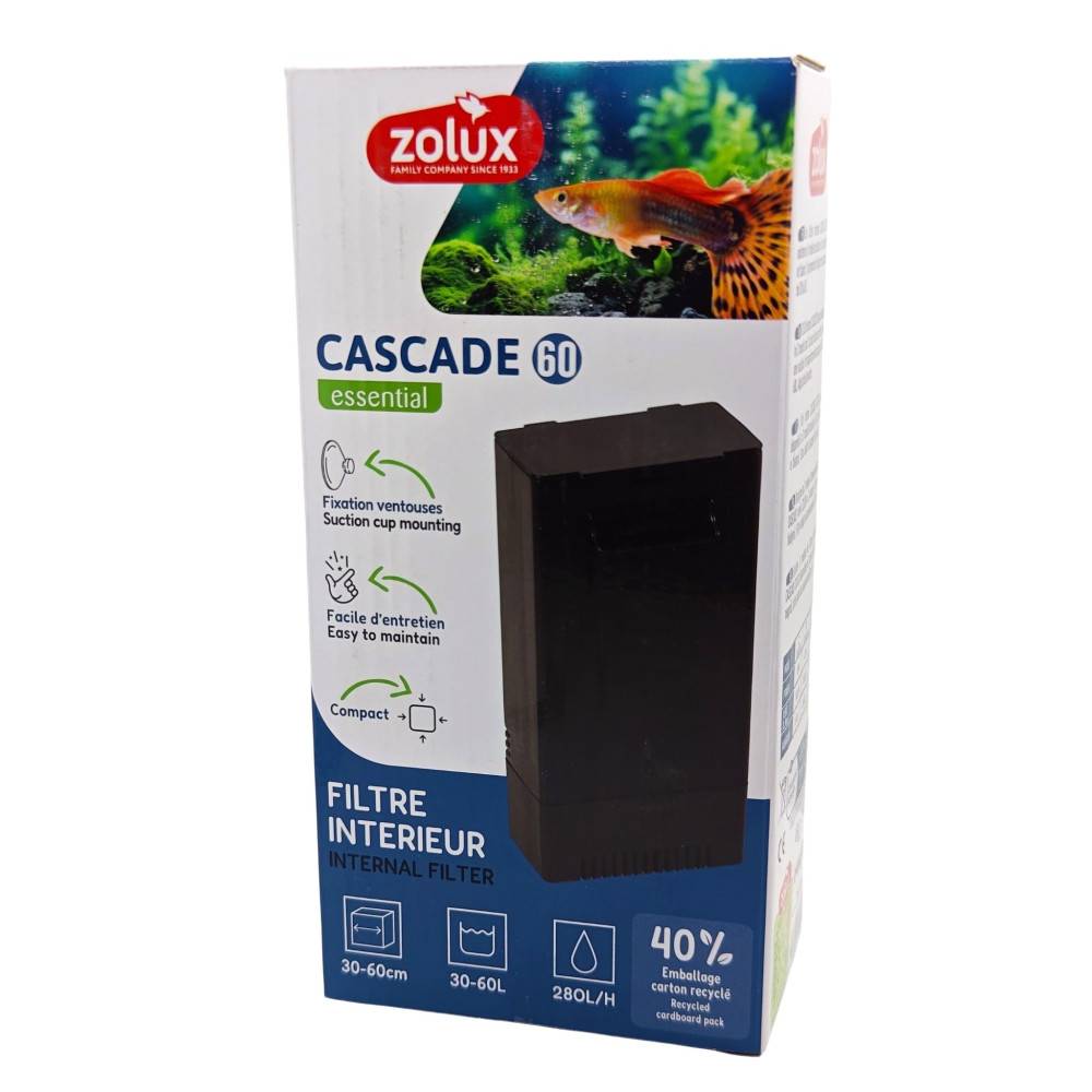 Zolux - Filtration intérieure cascade 60 puissance 4.2w, 280l/h pour aquarium de 30 à 60l max - Imagen 6