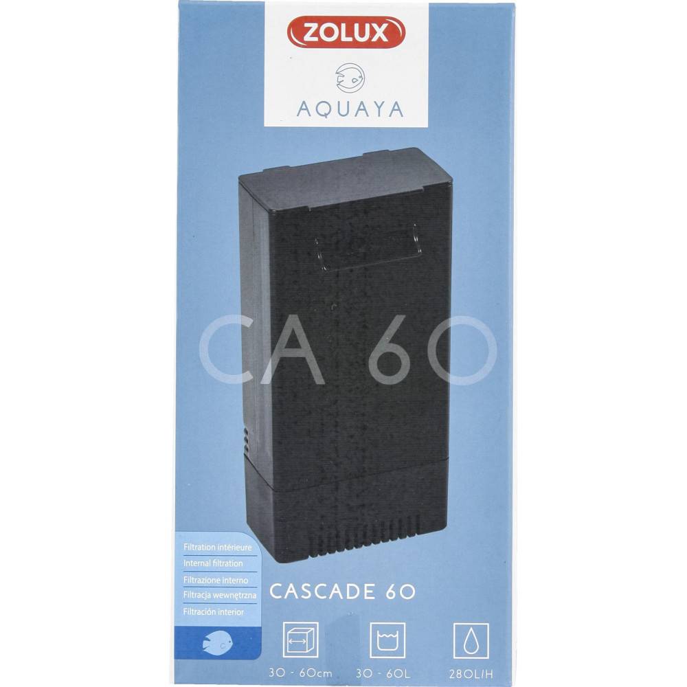 Zolux - Filtration intérieure cascade 60 puissance 4.2w, 280l/h pour aquarium de 30 à 60l max - Imagen 2