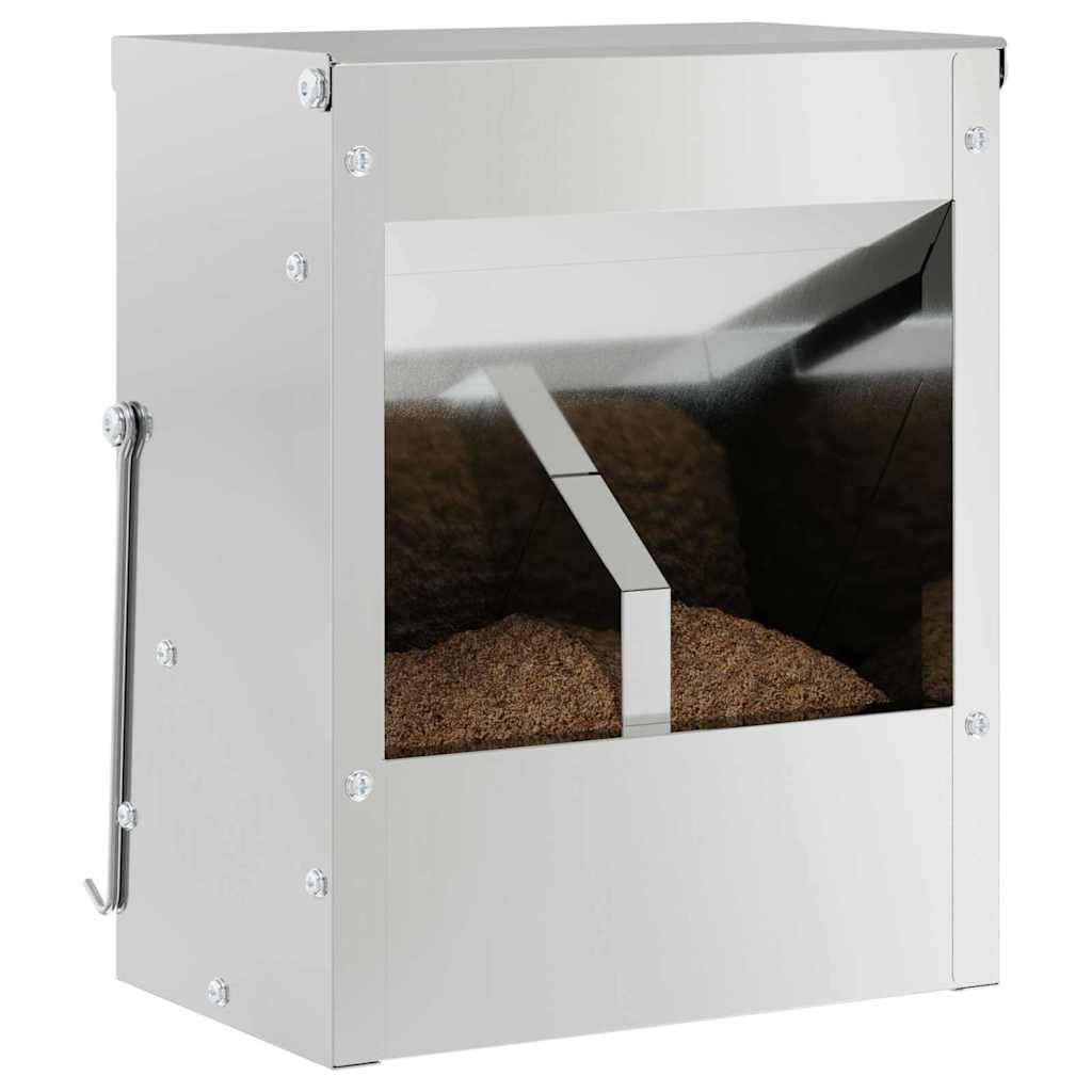 Nourrisseur Rongeur Acier Galvanisé 3kg Fixation Facile Argent - ComfortXL Outdoor Living - Image 3