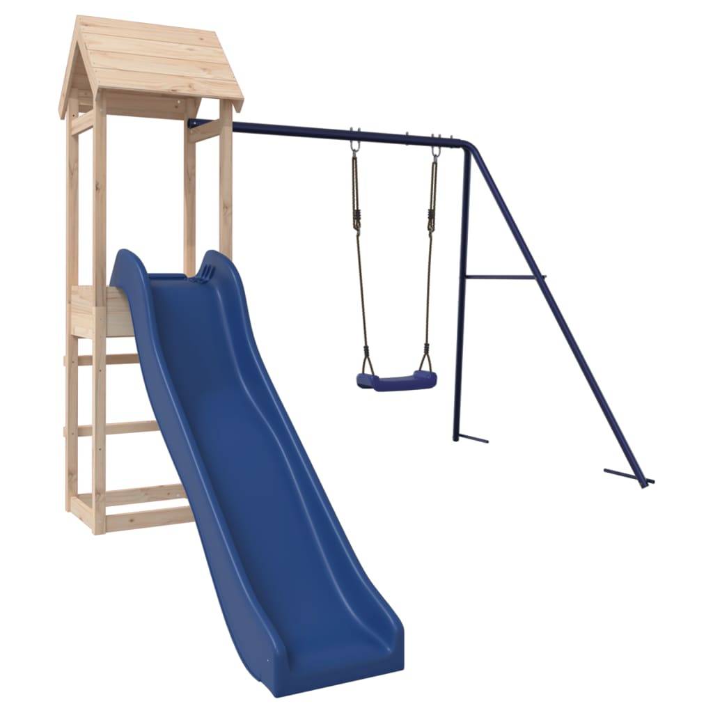 Helloshop26 - Aire de jeux d'extérieur balançoires toboggan portiques robuste jeux jardin 238 x 315 x 194 cm bois de pin massif - Imagen 2