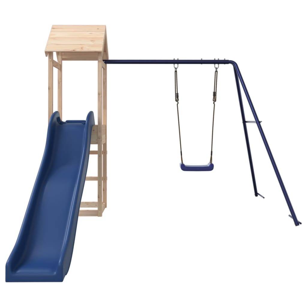 Helloshop26 - Aire de jeux d'extérieur balançoires toboggan portiques robuste jeux jardin 238 x 315 x 194 cm bois de pin massif - Imagen 3