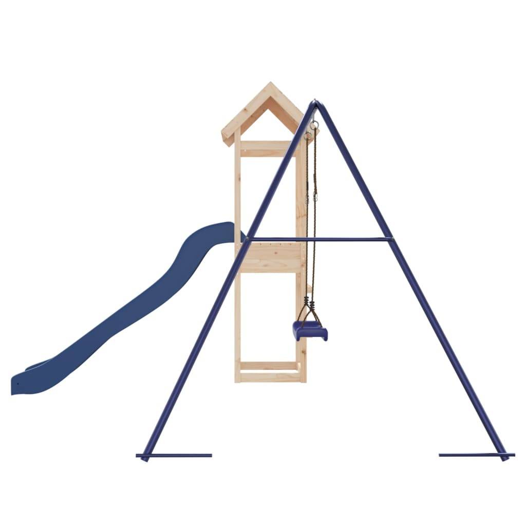 Helloshop26 - Aire de jeux d'extérieur balançoires toboggan portiques robuste jeux jardin 238 x 315 x 194 cm bois de pin massif - Imagen 5