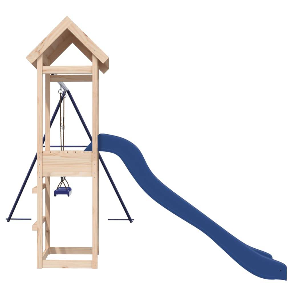 Helloshop26 - Aire de jeux d'extérieur balançoires toboggan portiques robuste jeux jardin 238 x 315 x 194 cm bois de pin massif - Imagen 4
