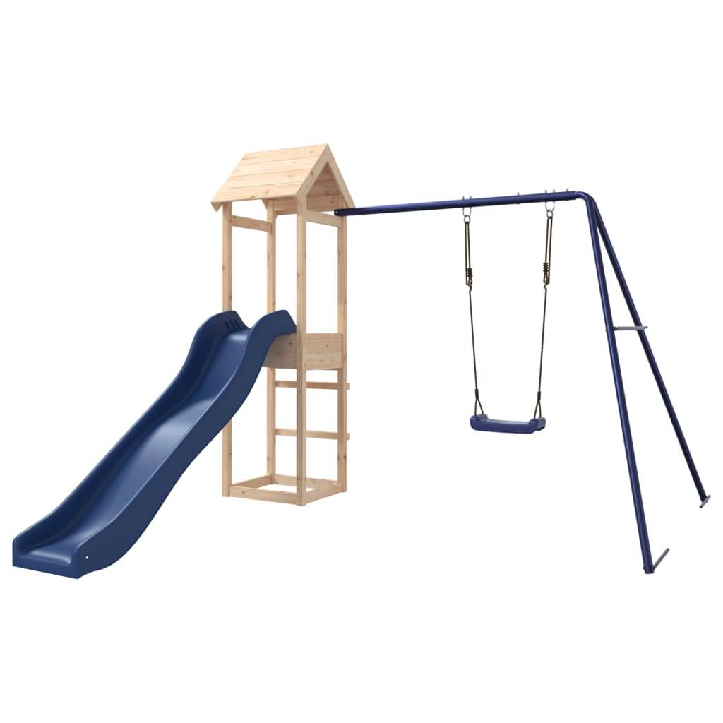 Helloshop26 - Aire de jeux d'extérieur balançoires toboggan portiques robuste jeux jardin 238 x 315 x 194 cm bois de pin massif - Imagen 1