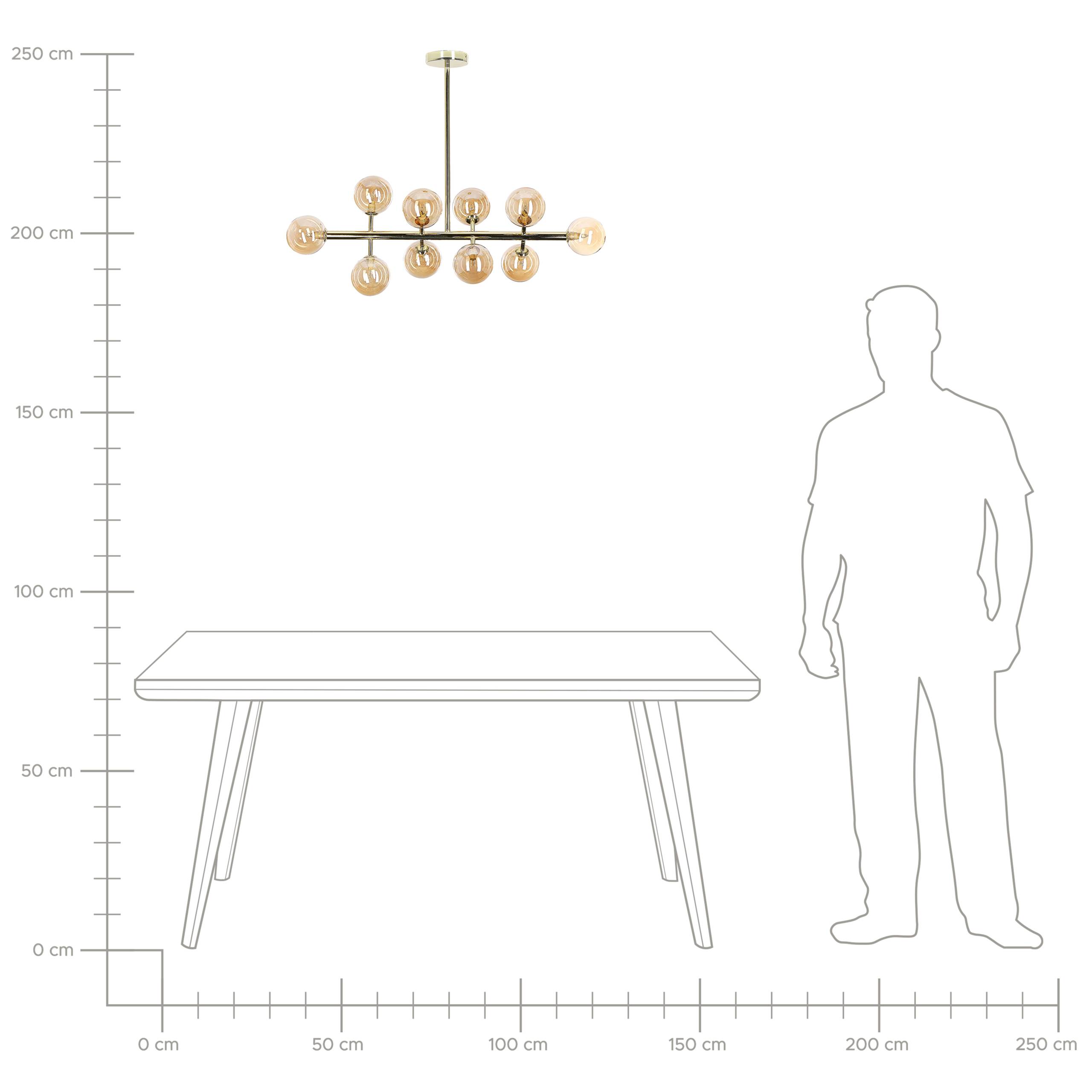 Beliani - Lampe suspension Acier Doré RAMIS - 90x34x68- Beliani - Image 4