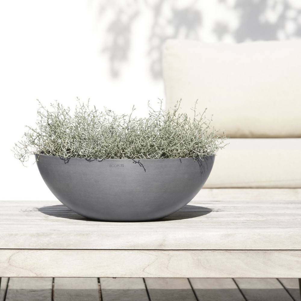 Ecopots - Pot Rond Vienna 50 Gris - Ø 50 x H. 18 cm - 22,3 L ECOPOTS - Imagen 4