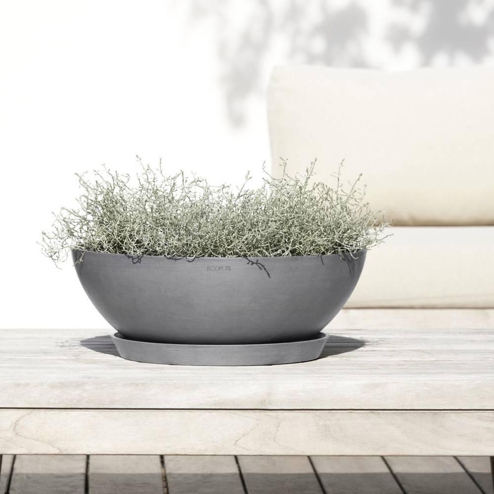Ecopots - Pot Rond Vienna 50 Gris - Ø 50 x H. 18 cm - 22,3 L ECOPOTS - Imagen 5
