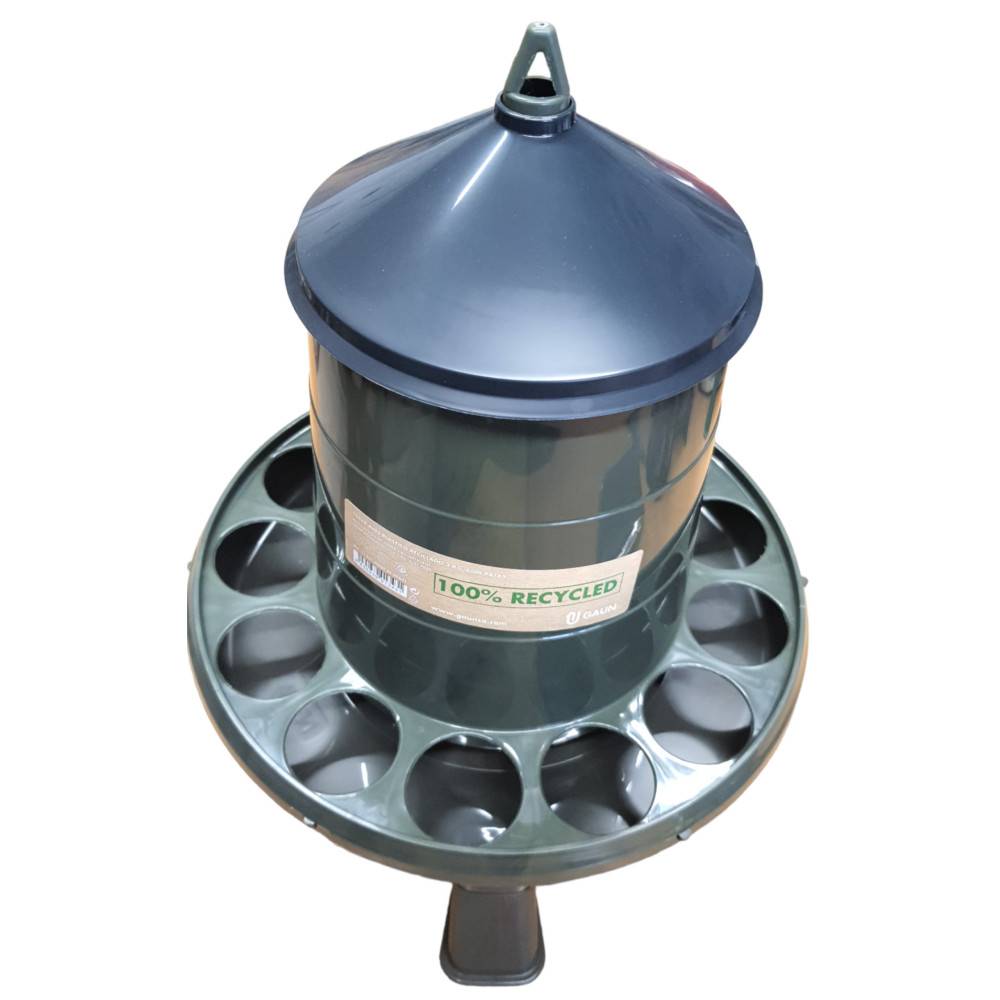 Gasco - Mangeoire sur pieds plastique recyclé 2 kg pour volailles - Image 2