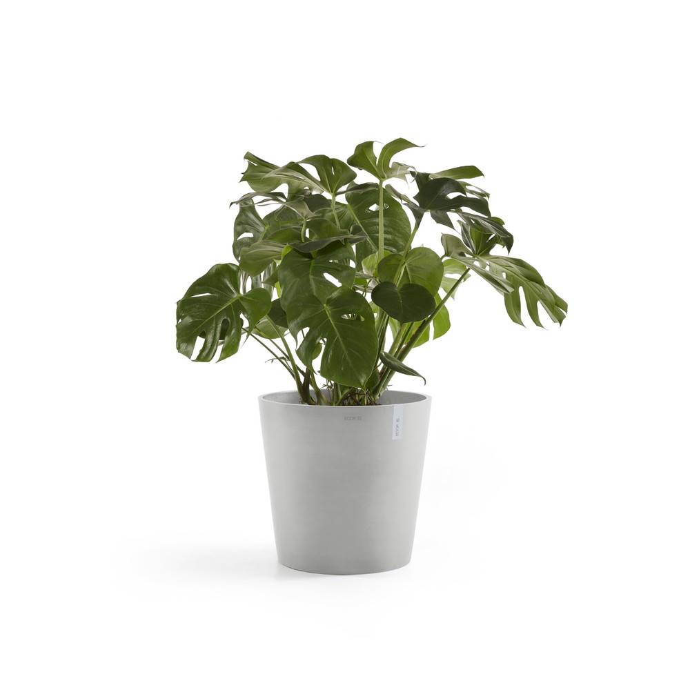 Ecopots - Pot Rond Amsterdam 50 Blanc Gris - Ø 50 x H. 43,8 cm - 62 L ECOPOTS - Imagen 2