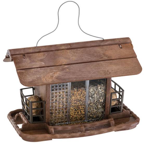 Ferplast - Mangeoire pour Oiseaux Sauvages JOK 2, Abri Oiseaux, Adaptée pour Nourriture Graines Petites Noisettes, Boules de Graisse, Eau - Image 1