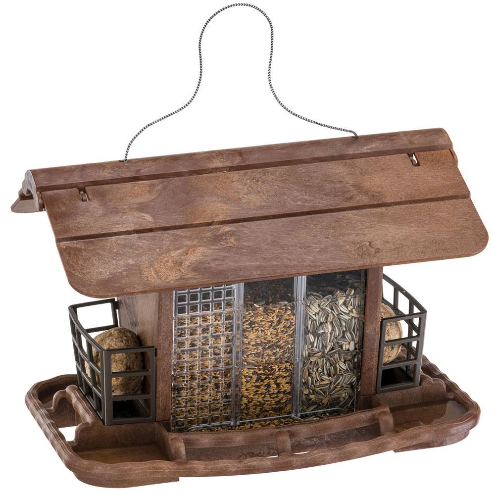 Ferplast - Mangeoire pour Oiseaux Sauvages JOK 2, Abri Oiseaux, Adaptée pour Nourriture Graines Petites Noisettes, Boules de Graisse, Eau - Image 1