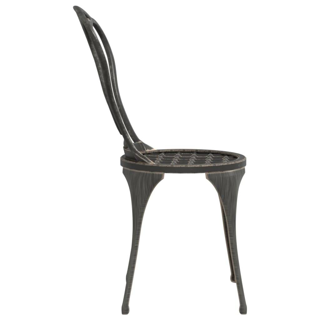 Helloshop26 - Ensemble de bistro jardin meuble extérieur terrasse 3 pièces aluminium coulé bronze - Imagen 6