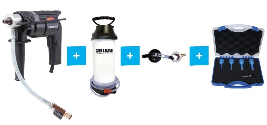 Set de perçage carotteuse portative à eau D.18mm pour grès cérame DIAM - END712P-03 - Imagen 1