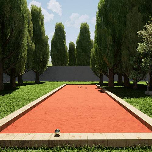 Kit finition terrain de pétanque rouge 25M² - Image 1