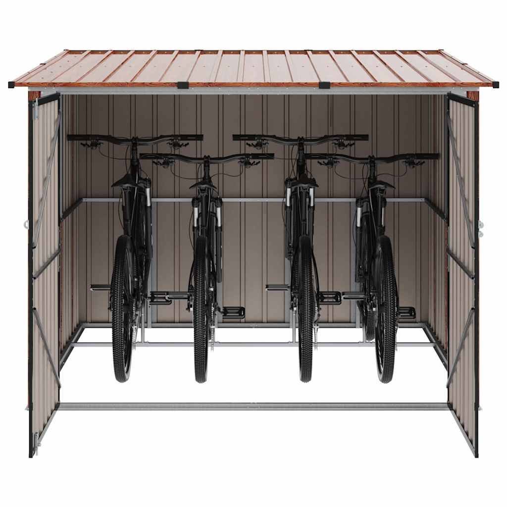 PANGIVO - Abri de vélo métal marron 216 x 207 x 158 cm - PANGIVO - Image 3