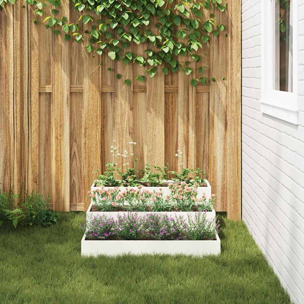 Maison Chic - Cache-pot, Pot De Fleurs Blanc 90 x 90 x 35 cm Acier g394 - Image 4