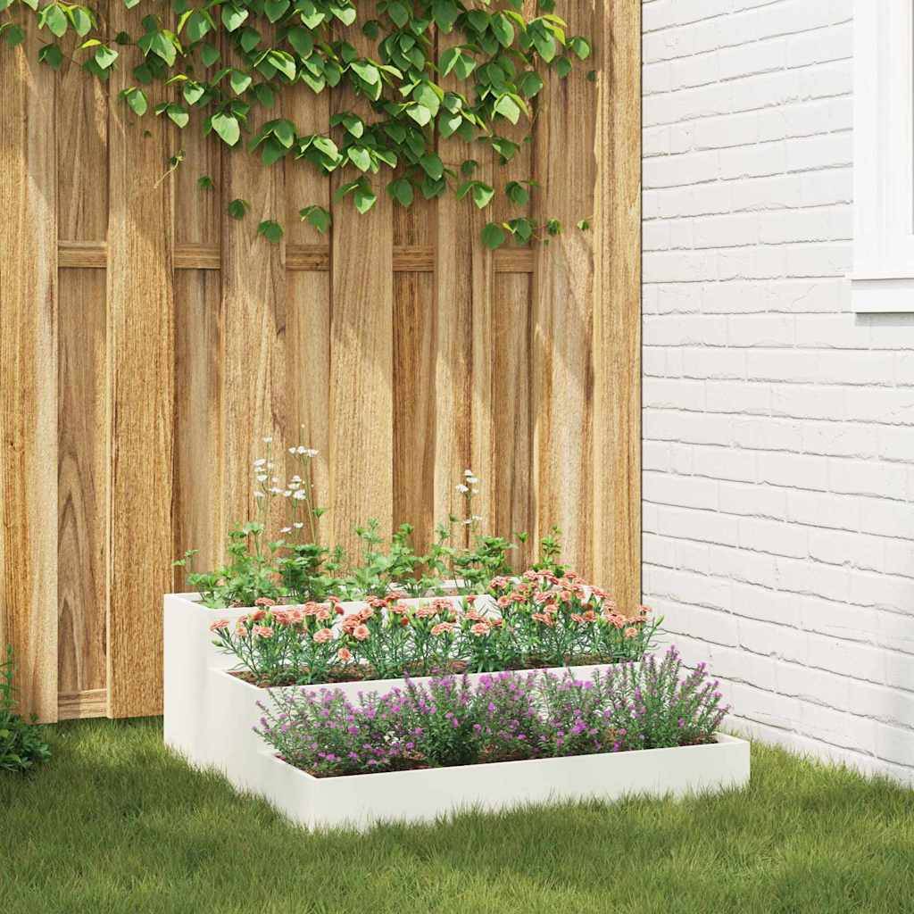 Maison Chic - Cache-pot, Pot De Fleurs Blanc 90 x 90 x 35 cm Acier g394 - Image 2