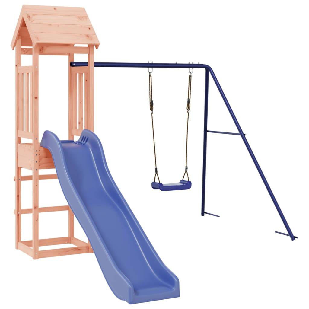 Helloshop26 - Aire de jeux d'extérieur balançoires toboggan portiques robuste jeux jardin 238 x 321 x 207 cm bois massif de douglas - Imagen 1