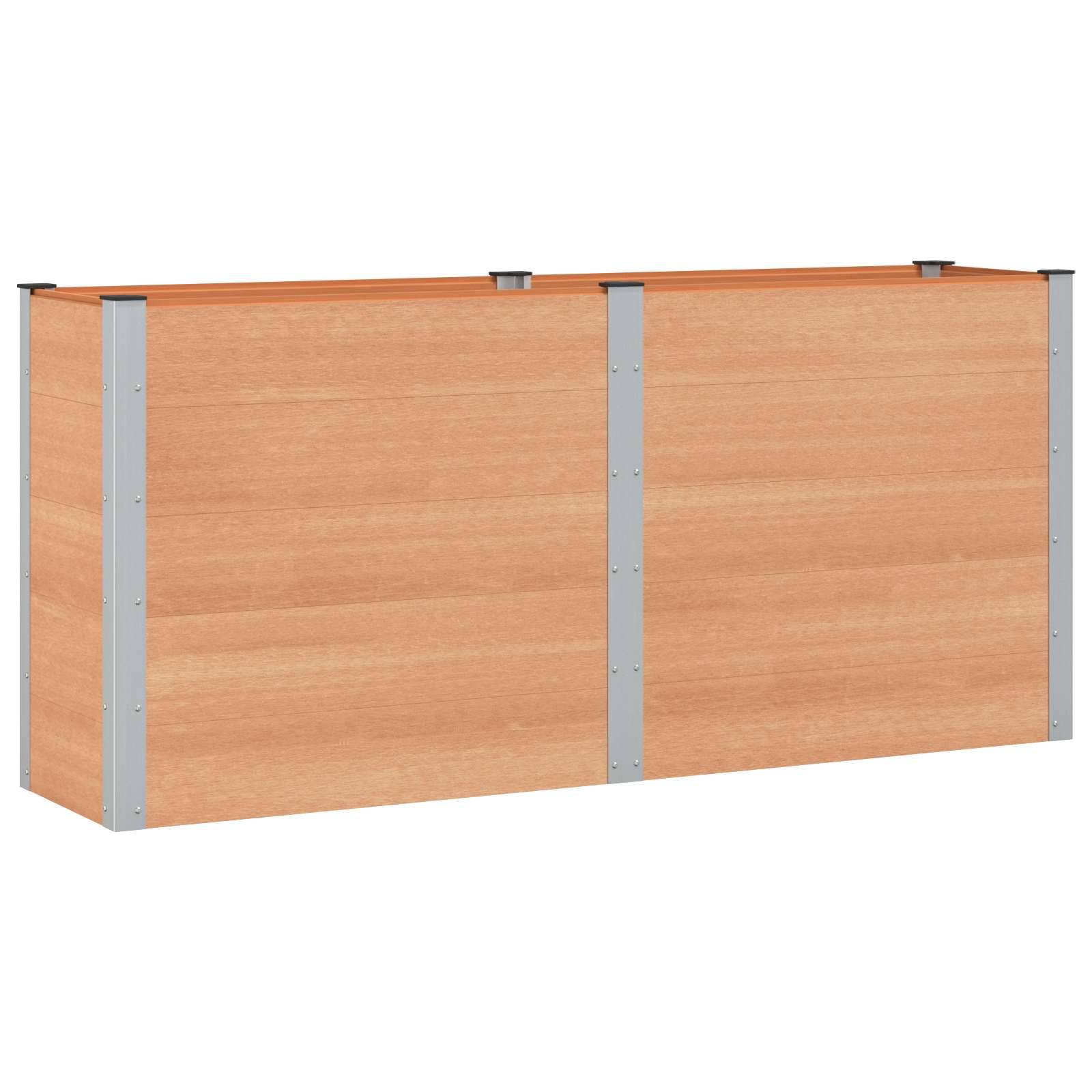 Prolenta Premium - Jardinière aluminium marron 200 x 50 x 91 cm - Prolenta premium p3182.9 - Image 1