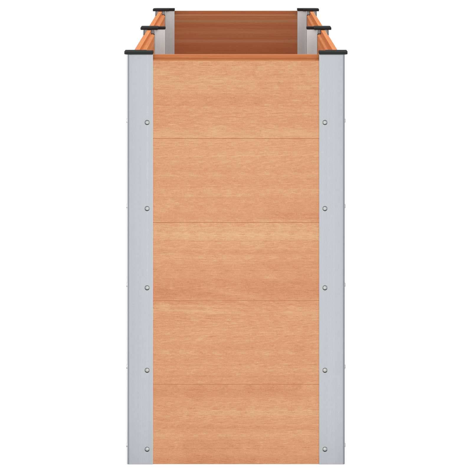 Prolenta Premium - Jardinière aluminium marron 200 x 50 x 91 cm - Prolenta premium p3182.9 - Image 4