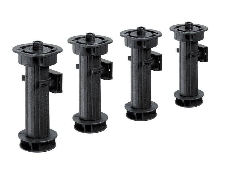 Lot de 4 pieds plastique à visser, H.150 mm