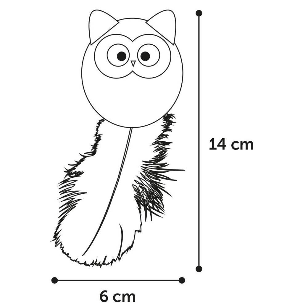 Hibou rose WINNY. taille 6 x 14 x 3 cm Jouet pour chat. - Imagen 2