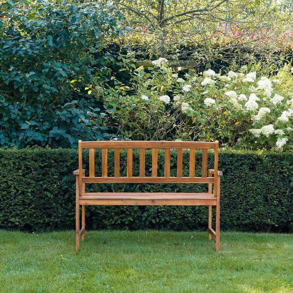 Banc de jardin en acacia massif Sunna - Image 3