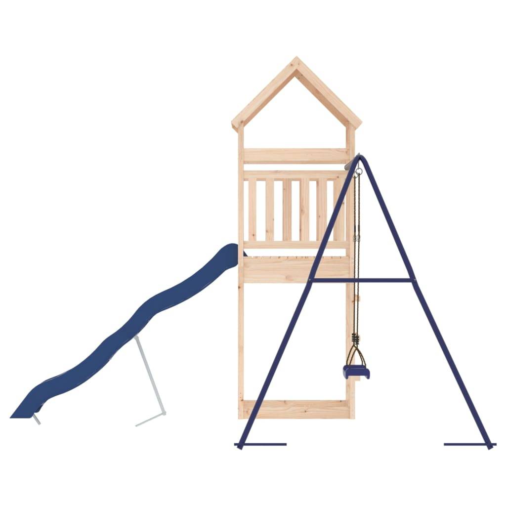 Helloshop26 - Aire de jeux d'extérieur balançoires toboggan portiques robuste jeux jardin 245 x 373 x 264 cm bois de pin massif - Imagen 5