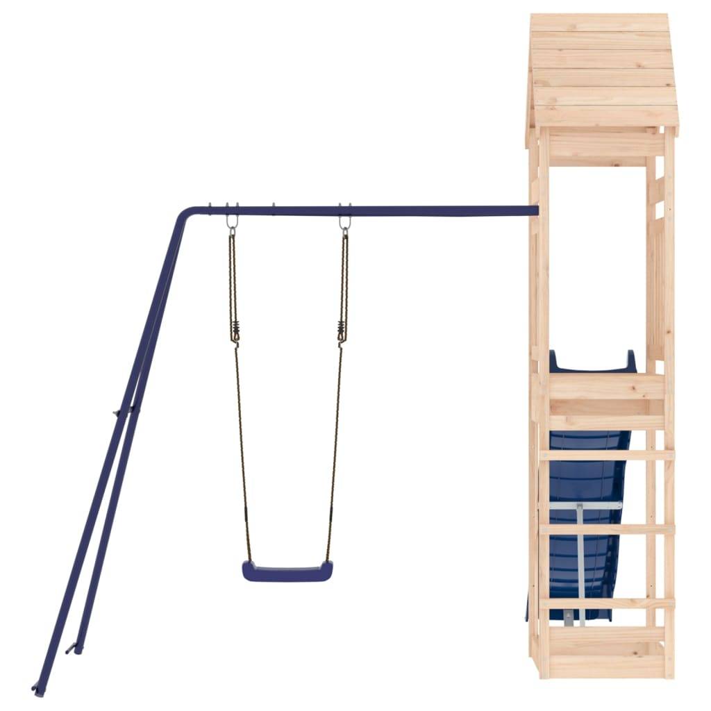 Helloshop26 - Aire de jeux d'extérieur balançoires toboggan portiques robuste jeux jardin 245 x 373 x 264 cm bois de pin massif - Imagen 3