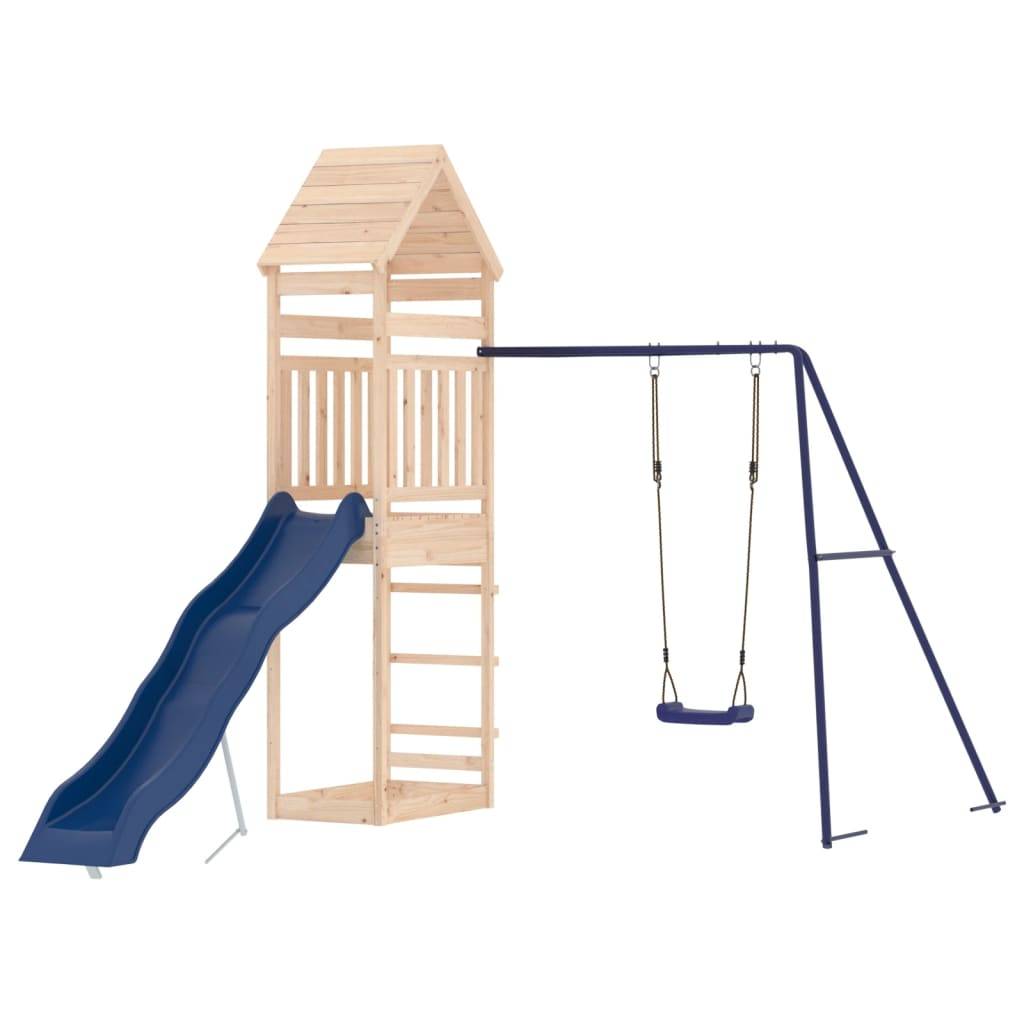 Helloshop26 - Aire de jeux d'extérieur balançoires toboggan portiques robuste jeux jardin 245 x 373 x 264 cm bois de pin massif - Imagen 2