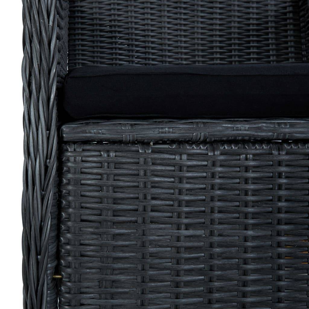 ComfortXL - Salon de Jardin 8 Places Gris Anthracite, Table Verre et Chaises avec Pieds en Bois – ComfortXL Outdoor Living - Image 8